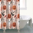 thumbnail image 4 of Pastel Halloween Pumpkins Ghosts and Bats Shower Curtain 72"x84" ,Bathroom Decorative Shower Curtains Set with 12 Hooks,Modern Waterproof Washable Shower Curtain, 4 of 6