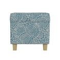 thumbnail image 6 of HomePop Square Storage Ottoman, Blue/Cream Modern Floral Print, 6 of 9