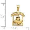 thumbnail image 3 of FB Jewels 14K Yellow Gold Polished Flat-Backed Teacher Frame Pendant, 3 of 3