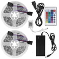 thumbnail image 1 of Tira De Luz Tira De Luz Bluetooth Iluminación Novedosa Tira De Luces LED 12V 5050SMD RGB Cuerda De Luz Que Cambia De Color Control De Aplicación Bluetooth 10m EE. UU. 100-240V Cergrey Strip Light, 1 of 8