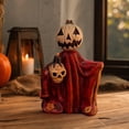 thumbnail image 7 of Miwamany Halloween Ghost Figurine, Resin Pumpkin Head Statue with Skull, Spooky Tabletop Ornament for Indoor Shelf Mantel Display Halloween Indoor Decor, 7 of 7