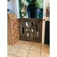 thumbnail image 2 of Stumps Custom Wood Stylish and Durable Walnut Wood Pet Gate - Perfect for Your Home - 36-38 Inches Height x 70 Inches Width, 2 of 5