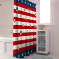 thumbnail image 4 of Independence Day Stars Stripes Shower Curtain, American Flag Shower Curtain Set with Hooks, Spring Summer Waterproof Fabric Shower Curtains for Bathroom Decor, 72x72 Inch Bath Curtain, 4 of 6