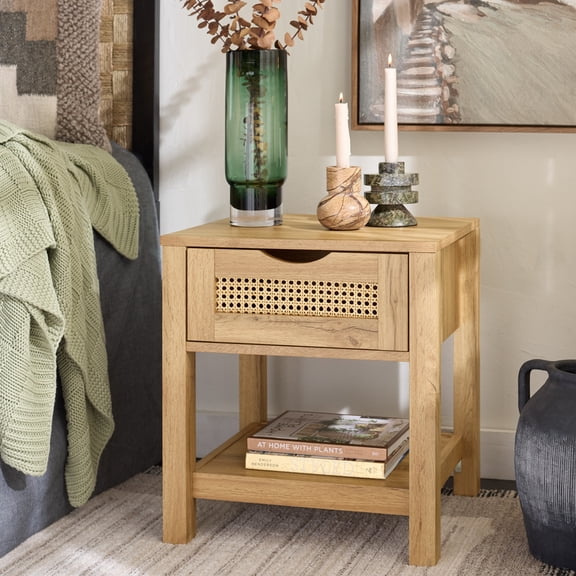 Safavieh Seeley Modern Particle Board and Mdf Night Stands, Oak