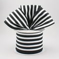 thumbnail image 2 of Vertical Stripe Wired Ribbon Black & White 2.5" (10 Yards) Spring, Christmas, Fall, HalloweenRX9136X6, 2 of 2