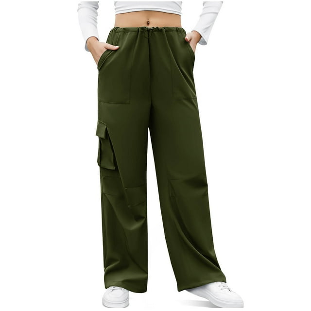 Birdeem Womens Casual Loose Solid Color Pocket Pants