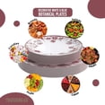 thumbnail image 6 of Trendables Fancy Plastic Party Plates, Burgundy Floral Plastic Plates For Wedding, 80 Pack - 40 of Each, 6 of 7