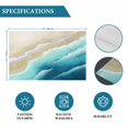 thumbnail image 6 of Teal Ombre Ocean Placemats Set of 8, Summer Beach Coastal Waves Gradient Placemats for Dining Table, Place Mats for Kitchen Tabletop, Waterproof Wipeable Dining Table Mats Set, 6 of 9