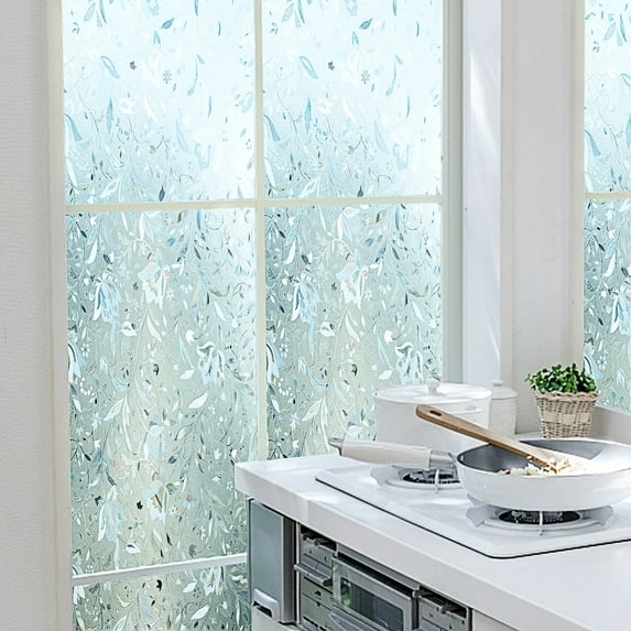 YouLoveIt 3D Window Films Privacy Film Static Decorative Film Glass Window Tint Films for Office Home Bedroom Bathroom Door Decor Protection DIY, Heat Control Anti UV, 45x200cm/45x500cm