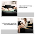 thumbnail image 5 of Black U-Shaped Cloud Couch with 2 Ottomans, Modern Teddy Fabric Boneless Sectional Sofa in a Box for Living Room, Modular Floor Couch, Deep Seat, No Assembly Required, Sofas para Sala, 5 of 8