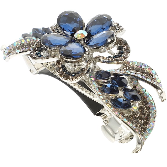 AURARMLET Decorative Hair Clips for Women Dark Blue Alloy Hair Jewelry 1Pack