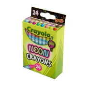 Crayola Neon Crayons for Kids 24 Ct, Includes 16 Glow in the Dark Colors, Kids Art Supplies, Gift for Girls & Boys, Ages 3+