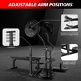 thumbnail image 3 of Heavy Duty Chest Press Machine – Independent Converging Arms–Adjustable Flat Bench–1250LBS Capacity–Smooth Steel Structure – Shoulder & Upper Body Training – Putter black with pedal upgraded version, 3 of 8