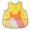 Yellow Fox, variant on Xirurus EVA Waterproof Baby Feeding Bib Reusable Toddler Overclothes Apron Vest with Crumb Catcher Pocket Easy Wipe Clean Cute Yellow Fox Design for Boys and Girls (15 x 13.4 inches / 38 x 34 cm)