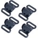 thumbnail image 1 of 4Pcs Iron Outdoors Cam Buckles Quick Adjust Spring Lock Buckles Non-slip Buckle for Webbing Backpack Sling Bag Straps Black 52x38x15mm Hole: 28x5mm, 1 of 9