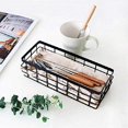 thumbnail image 3 of Small Metal Wire Storage Basket in Farmhouse Storage Organizer with Wooden Bottom for Kitchen., 3 of 5