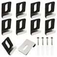thumbnail image 1 of 10pcs Heavy Duty Mirror Hanging Kit, Heavy Mirror Mounting Hardware Mirror Clips for Wall Mounting, Single Hole Silver, 1 of 7