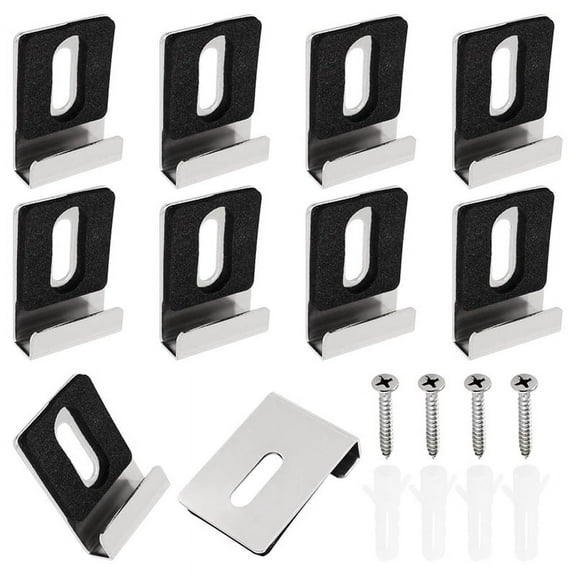 10pcs Heavy Duty Mirror Hanging Kit, Mounting Hardware Clips for Wall Mounting, Single H ywm58