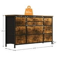 thumbnail image 2 of Ashion Wide Dresser for Bedroom with 10 Drawers, Large Wide Chest of Drawers, Fabric Double Dresser for Bedroom Living Room Hallway, Brown, 2 of 8
