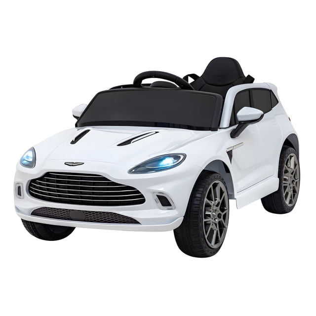 KingToys White 2026 Licensed Aston Martin DB X 12V Kids Ride On One Seater Car With Remote Control