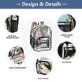thumbnail image 5 of Large Clear PVC Backpack Heavy Duty See Through Backpack for Adults Work Travel, Leopard Printed 12L, 5 of 8