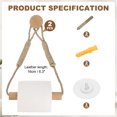 thumbnail image 2 of Uxcell 2 Pcs Wood Jute Rope Toilet Paper Holder for Bathroom Decor,Wood Color, 2 of 6