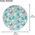 thumbnail image 4 of Coolnut 60" Christmas Snowman Round Tablecloth, Waterproof Stain and Wrinkle Resistant Washable Decorative Table Covers for Kitchen Dining Tabletop Party Outdoor Picnic, 4 of 7