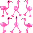 thumbnail image 1 of Decoración inflable para fiestas de verano, playa y luau con flamencos rosas (6 unidades), 1 of 6