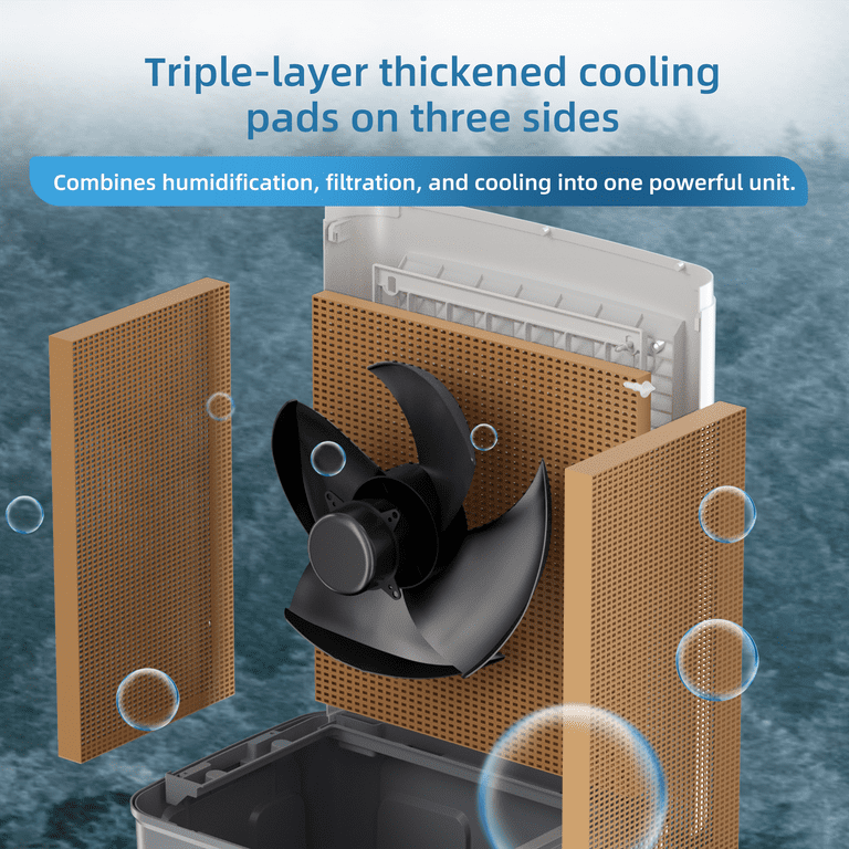 VOYIWI Evaporative Air Cooler, 3-In-1 Portable Air Conditioners