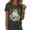 Army Green, variant on Gunia Halloween Womens T Shirts Cotton Ghost Graphic Print Short Sleeve Crew Neck Casual Holiday Tops Tee Shirts Army Green S-2Xl