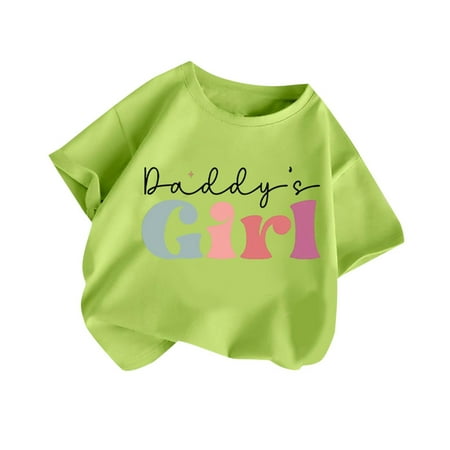 ZACPNCV Girls Graphic Tees Short Sleeve Crewneck T Shirt Cute Tops Casual Summer Tee Tops Mint Green 6-8 Years