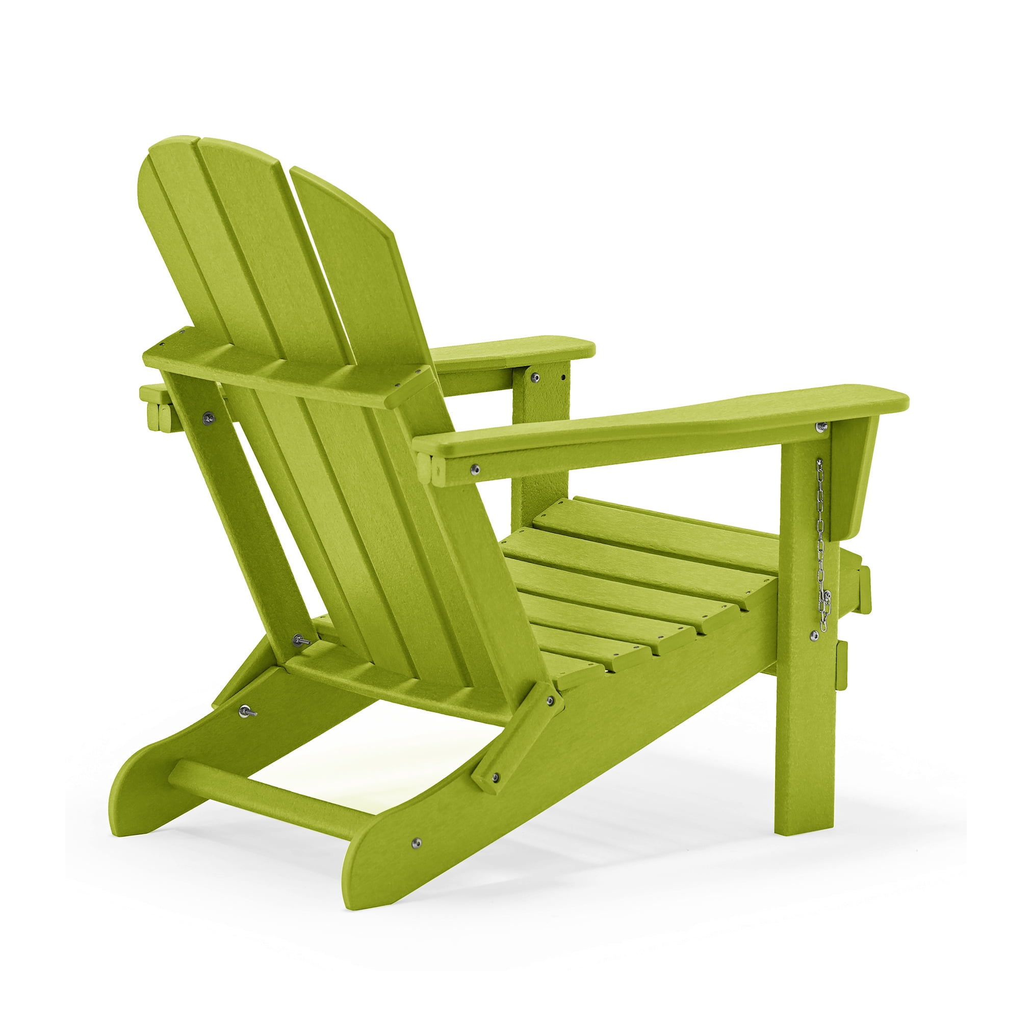 Folding Adirondack Lawn Chairs Set of 4 for Outdoor Patio Garden, Lime