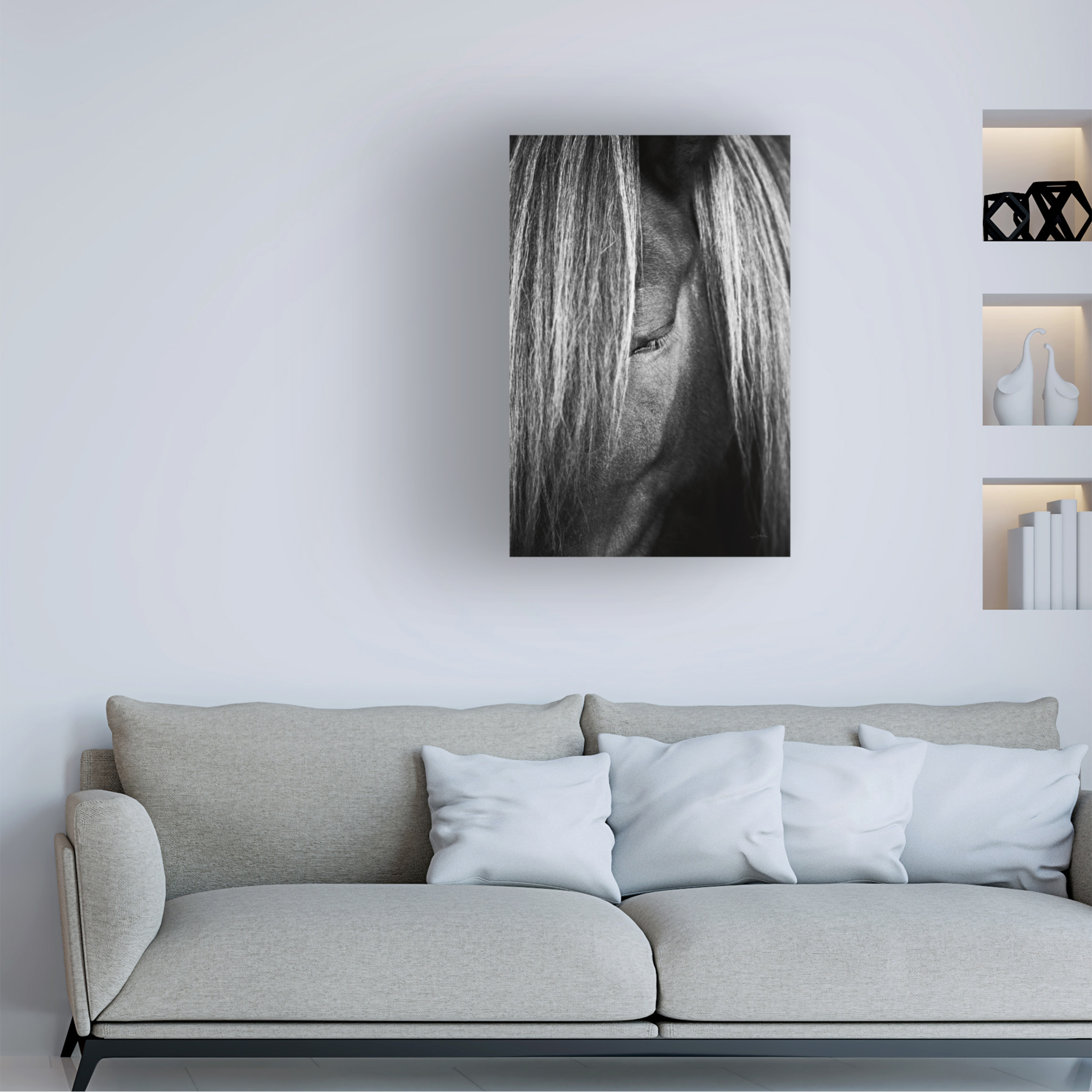 Trademark Fine Art 'Shy Eye' Canvas Art by Aledanda