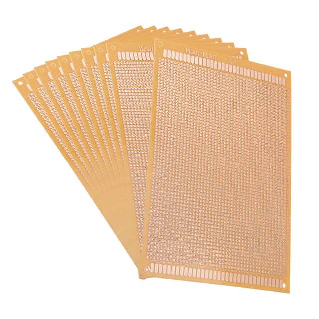 Unique Bargains 12x18cm Single Side Universal Paper Printed Circuit Board for DIY Solder 10pcs