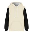 thumbnail image 3 of OUSITAID Fashion Men Hooded Sweatshirts Comfortable Hoodie Drawstring Patchwork Pocket Tops, 3 of 4