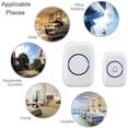 thumbnail image 4 of DEBGFS ZOUYUE Wireless Doorbell for Home Battery Operated 1000Feet Operating Adjustable Volume Easy-to-Use Waterproof Doorbell with LED Flash 1 Push Button & 1 Receiver Black,white,1set, 4 of 4