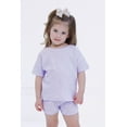 thumbnail image 2 of Disney Minnie Mouse French Terry Drop Shoulder T-Shirt and Dolphin Shorts Outfit Set Infant to Little Kid, 2 of 5