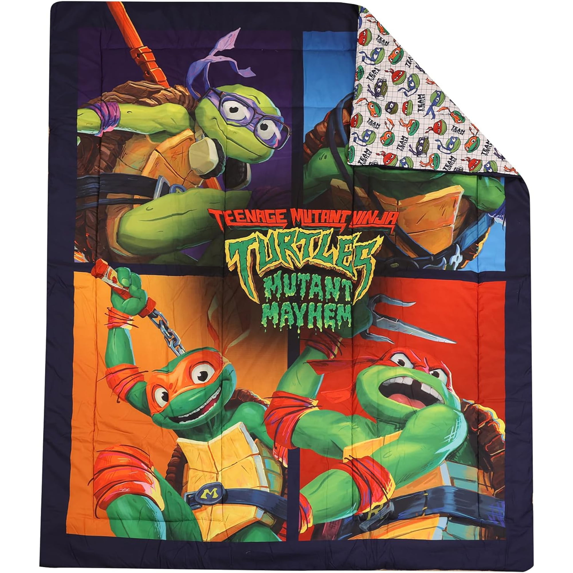 TMNT ニンジャタートルズ シーツと枕カバーのセット Teenage Mutant Ninja Turtles Kids Bedding Sheet Set with