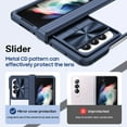 thumbnail image 4 of Compatible with Samsung Z Fold 4 Case with Built-in Screen Protector, Soft TPU Bumper Case for Samsung Galaxy Z Fold 4 Clear Phone Case Shockproof Anti-Scratch Transparent Cases (Navy Blue), 4 of 12
