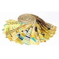 thumbnail image 3 of Soimoi 40Pcs Geometric & Texture Print Precut Fabrics Strips Roll Up 1.5x42inches Cotton Jelly Rolls For Quilting - Yellow, 3 of 5