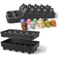 thumbnail image 1 of Molde de silicona para cubitos de hielo, 10 cavidades, moldes de chocolate con forma de calavera 3D para Halloween, jabón, pasteles, dulces, máquina para hacer hielo para enfriar whisky, cócteles y b, 1 of 5