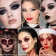 thumbnail image 3 of Paleta de sombras de ojos Afflano Black Red Goth Maquillaje de Halloween, 3 of 9