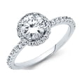 thumbnail image 2 of REAL 14k Yellow Solid Italian Gold CZ Round Halo Ring, 2 of 2