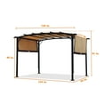 thumbnail image 3 of Perfect Garden 12' L x 9' W Outdoor Patio Steel Frame Pergola with Retractable Canopy Shade, Color Beige, 3 of 5