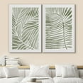 thumbnail image 3 of IDEA4WALL Adhesive Canvas Print Wall Art Set reen White Tropical Island Palm Leaves Wall Decor Bohemian Nature Botanical Illustration Artwork for Living Room, Bedroom, Office - Canvas 16"x24"x2, 3 of 5