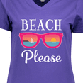 thumbnail image 4 of Inktastic Beach Please Sunglasses Gift Women's V-Neck T-Shirt, 4 of 5