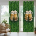 thumbnail image 5 of Outdoor Curtains for Patio Waterproof, St Patrick's Day Outdoor Privacy Panels Grommet, Vintage Shamrocks Golden Beer Green Leaf Blackout Outside Curtains for Porch/Cabana 54"x84", 1 Panel, 5 of 8