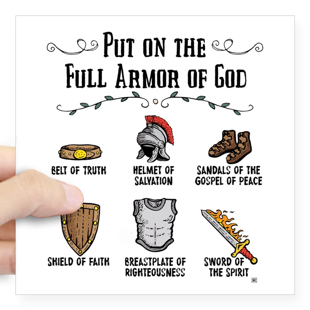 CafePress Armor Of God Sticker Square Sticker 3" x 3"