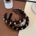 thumbnail image 3 of Paris Princess Hairband, New Style, Increase Height, Crown Headband, Hair Pressing, Face Washing Hairpin, Small Fragrant Style, Handmade Beaded Hair Bunch, 3 of 4
