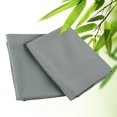 thumbnail image 7 of PiccoCasa Pillowcases 2Pcs, Viscose from Bamboo with Zipper Dark Gray Queen, 7 of 7